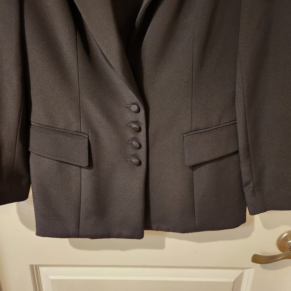 TC Laughlin silk black blazer jacket size 8, made in USA - Picture 11 of 11
